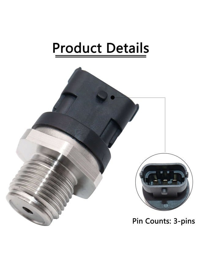 KEJSTED Fuel Rail Pressure Sensor 0281006425 Compatible with Dodge Ram 2500 3500 Truck Cummins Diesel L6 5.9L 2003-2007# 0281002851 5093112AA 05093112AA 904-309 3949988 SU3355 - Image 2
