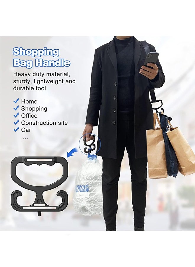 DAREU Heavy Duty Grocery Bag Handle – 2 Pack Bag Carrier Tool Holds Up to 80lbs – Reusable Shopping Bag Holder Grip for Multiple Bags, Hands-Free Carrying, Ideal for Home, Travel, and Elderly Use  - Image 4