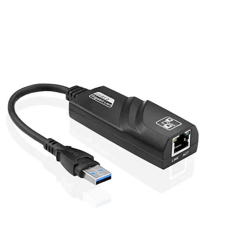 Ethernet Adapter USB 3.0 to 10/100/1000 Network RJ45 Lan Wired Adapter for Nintendo Switch, Wii, Wii U, Macbook, Chromebook, Windows 10, 8.1, Mac OS, Surface Pro- Black - Image 1