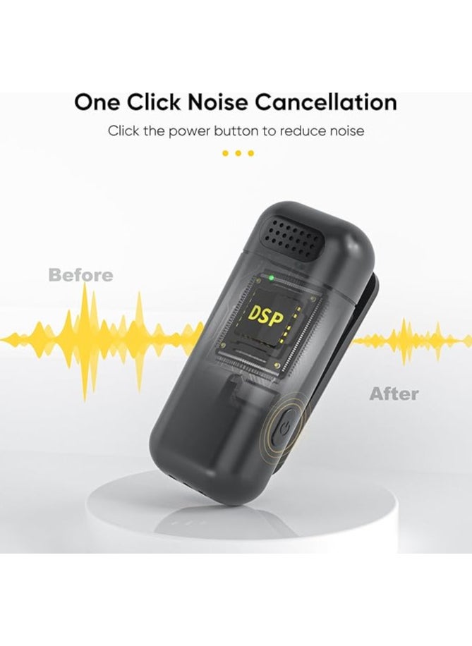 7RYMS ميكروفون Lavalier لاسلكي معتمد من 7Ryms Rimo S1 LN MFi لهاتف iPhone، ميكروفون بخاصية إلغاء الضوضاء مع علبة شحن، بطارية 8H، ميكروفون لاسلكي صغير لتسجيل الفيديو  - Image 3
