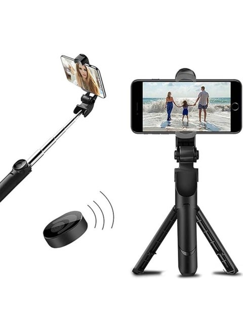 Ultimate Selfie Stick: Extendable Tripod with Bluetooth | Lightweight Aluminum | Compatible with iPhone, Samsung | Portable Design | Perfect for Photos & Video Calls