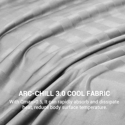 Elegear بطانية إلكيير الثورية للتبريد، تمتص الحرارة للحفاظ على برودة الجسم أثناء التعرق الليلي، قماش مزدوج الجوانب Arc-Chill3.0 ألياف تبريد Q-Max>0.5، بطانيات باردة خفيفة الوزن للصيف للنوم 51“ x 67” - Image 3