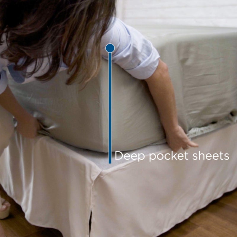MyPillow MyPillow Giza Dreams Bed Sheets [Twin XL  White]  - Image 5