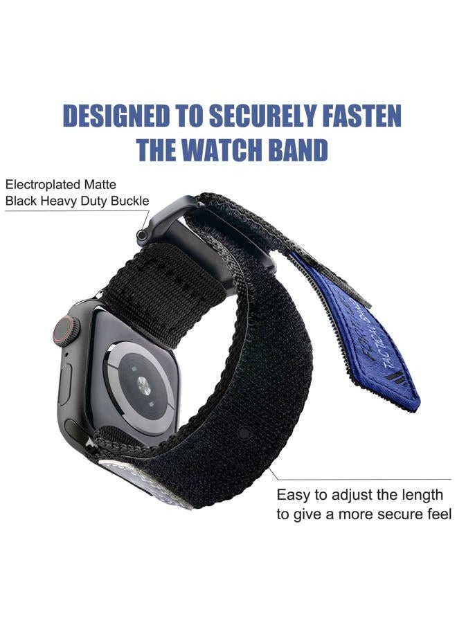 Ritche Nylon Rugged Apple Watch Band, Black, 42mm-44mm - Image 4