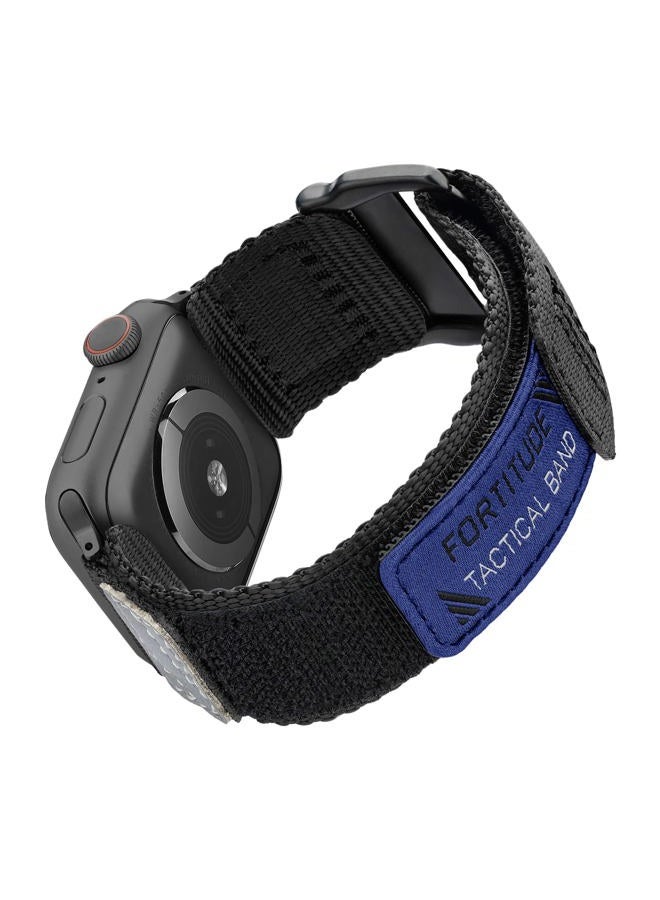 Ritche Nylon Rugged Apple Watch Band, Black, 42mm-44mm - Image 1