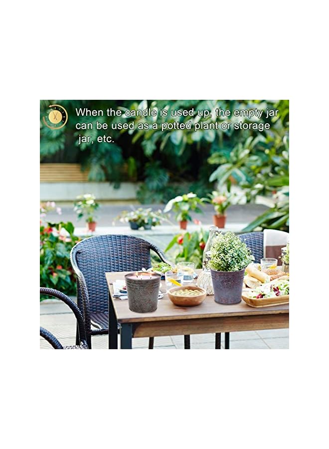 Green Tiger Citronella Candle for Outdoor and Indoor Use, 100-110 Hours Burn Time, Soy Wax Iron Design, 3 Wicks,Citronella Fragrance - Image 4