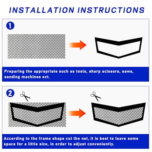 Sylvil Car Grill Mesh, Heavy Duty Aluminum Alloy Grille Insert Bumper with Rhombic Hole, 40"×13" Multifunctional Automotive Screen Mesh Roll for Front Bumper, Car Accessories (6×12 mm) - Image 3