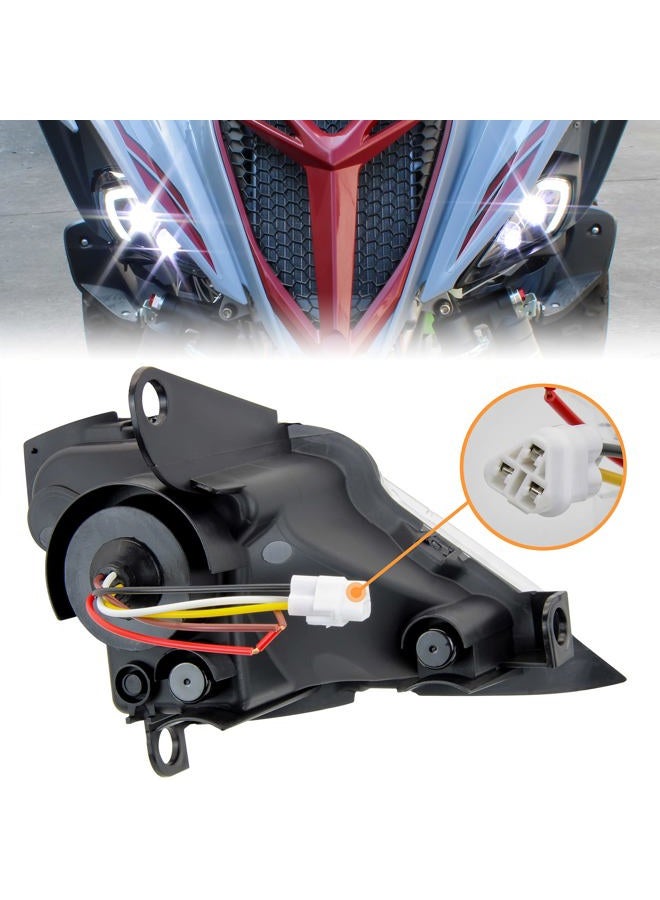 SAUTVS LED Headlights High Low Beam Head Lights Front Lamps DRL Turn Signal Light for Yamaha YFZ 450 YFZ450R YFZ450X Wolverine 450 350 Raptor 250 350 Raptor 700 2006-2022 Accessories (2PCS) - Image 4