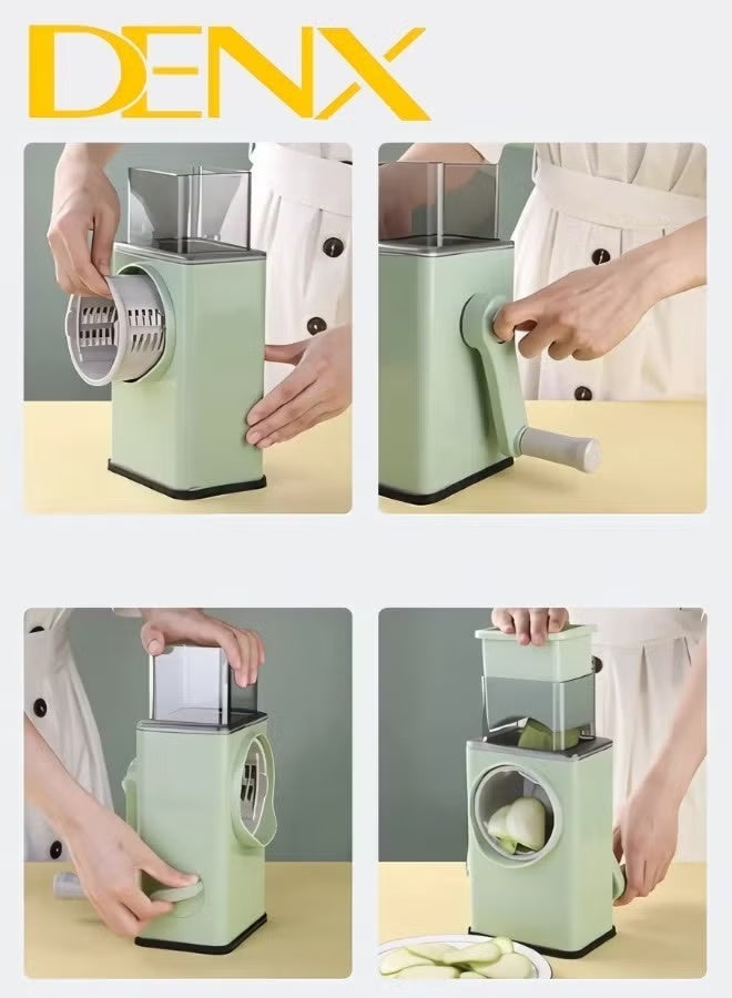 Denx Multi-Functional 3-in-1 Vegetable Chopper, Manual Potato and Vegetable Slicer, Cheese Grater, Cutter, and Chopper - Perfect for Professional and Home Use, Comfortable, Fast, and Exceptional by DX2526 - Image 3