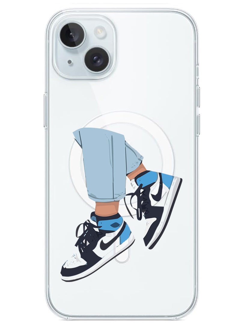 Theodor Magnetic Case for iPhone 15 6.1-inch Compatible with MagSafe Wireless Charging, Shockproof Phone Bumper Cover Sneakers - Image 1