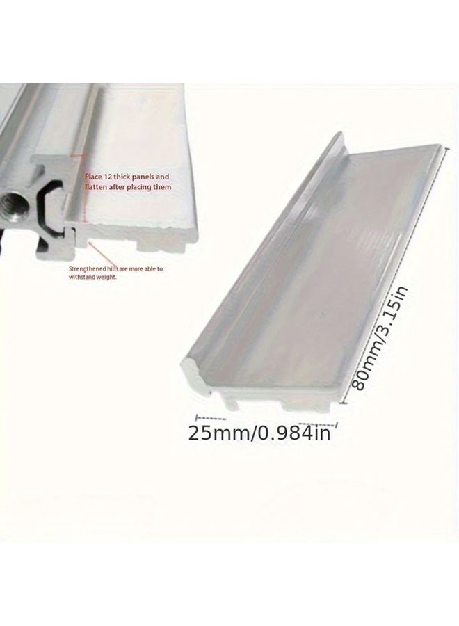 Silver 8Pcs Aluminum Panel Bracket 80mm for 2020 3030 4040 T Slot Profile Frame Connector - Image 1