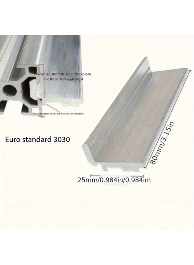 Silver 8Pcs Aluminum Panel Bracket 80mm for 2020 3030 4040 T Slot Profile Frame Connector - Image 5