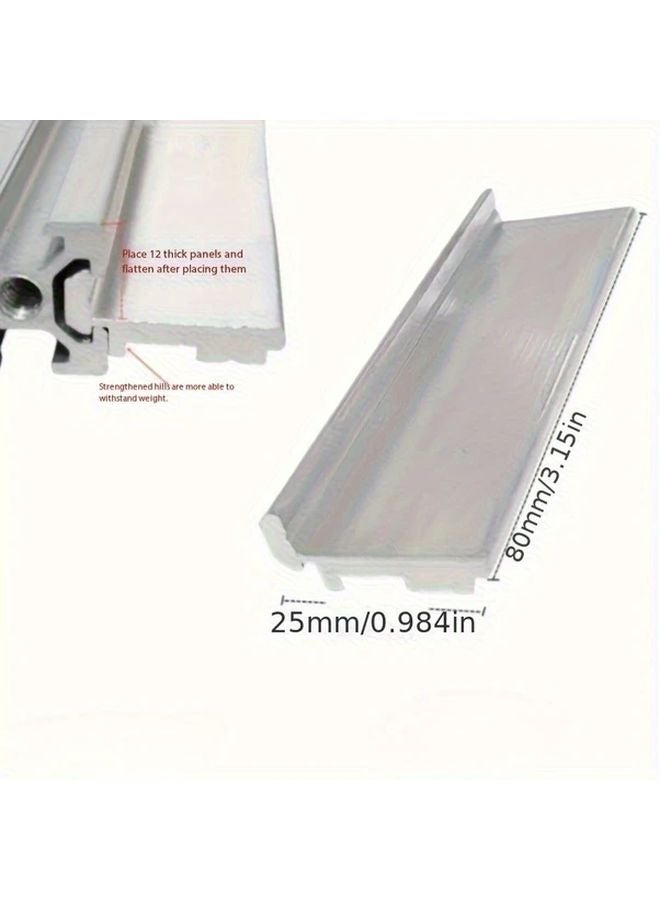 Silver 8Pcs Aluminum Panel Bracket 80mm for 2020 3030 4040 T Slot Profile Frame Connector - Image 4