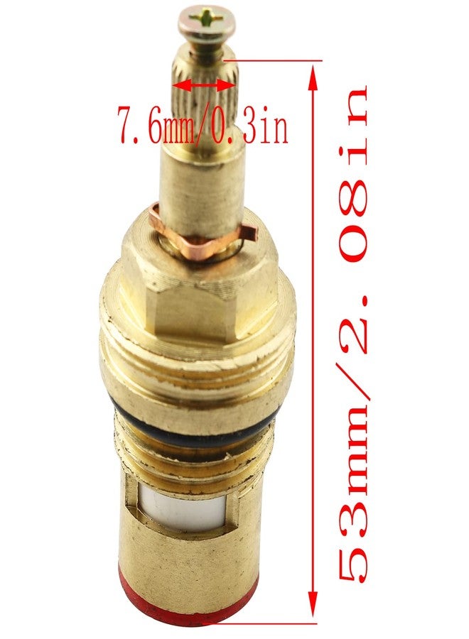 LQ Industrial صمام صنبور سيراميكي من LQ Industrial، زوج واحد، خرطوشة قرص سيراميكي 20 سنًا، مقاس G1/2 بوصة، صمام صنبور نحاسي بديل للحمام والمطبخ - Image 2