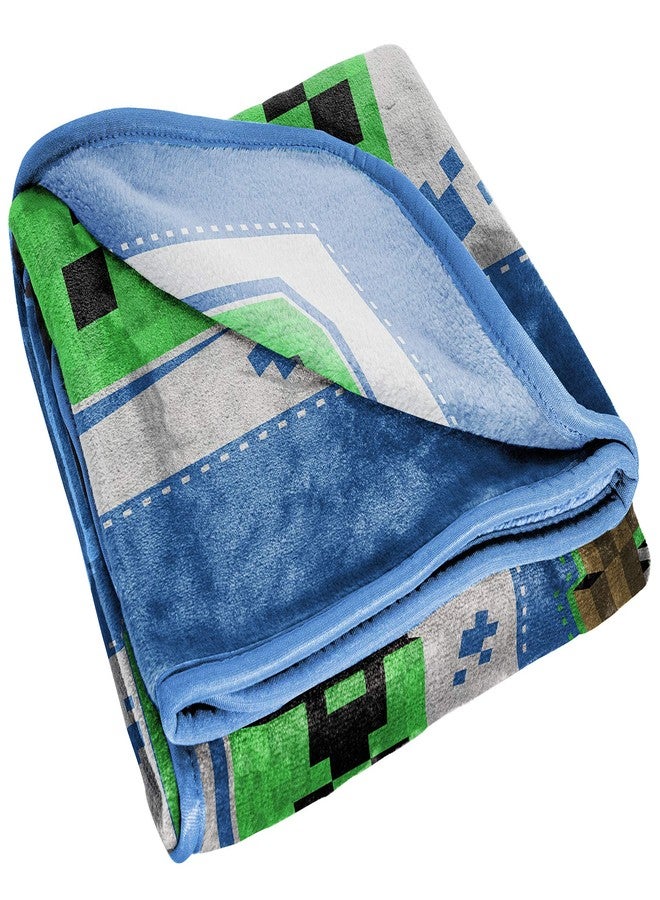 Jay Franco Minecraft Icons Throw Blanket - Measures 46 x 60 inches, Kids Bedding Features Creeper, Enderman, Zombie, & Skeleton - Fade Resistant Super Soft Fleece (Official Minecraft Product) - Image 5