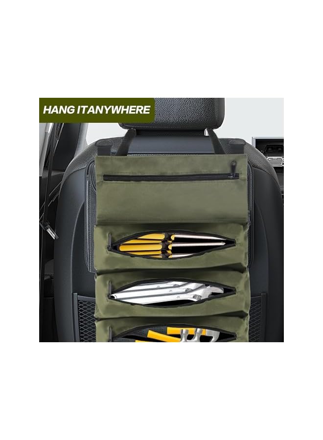 PROMASS promass Tool bag Roll Up Organizer, Heavy Duty Roll Tool Bag Organizer, Tool Pouch for Electrician Mechanic Tool Roll Up Pouch Storage Bag, Gift for Men, Father Day Dad Gifts, Carrier Tote Bag  - Image 4
