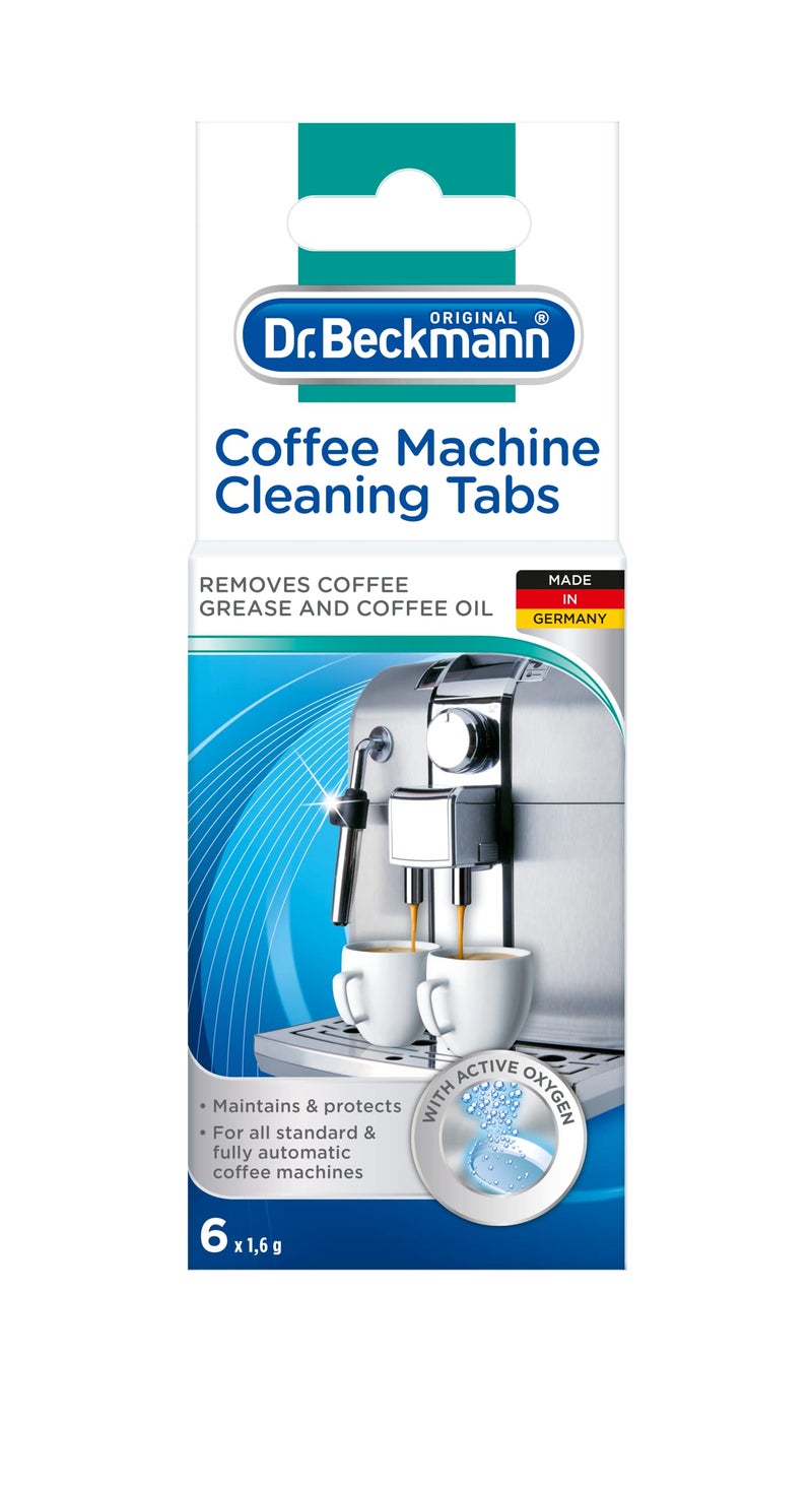 Dr. Beckmann Coffee Machine Cleaning Tablets, 6 Tabs | With Active Oxygen Formula | Descaling Tablets Suitable for All Brands and All Kind of Coffee Machines - Image 1