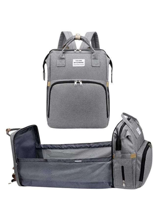 Generic Diaper Bag Backpack - Multifunction Travel Changing Diaper Bags - Convertible Mommy Bag Travel Bag, Waterproof, Large Capacity, Stylish and Durable (Grey), Standard, DB-001 - Image 1