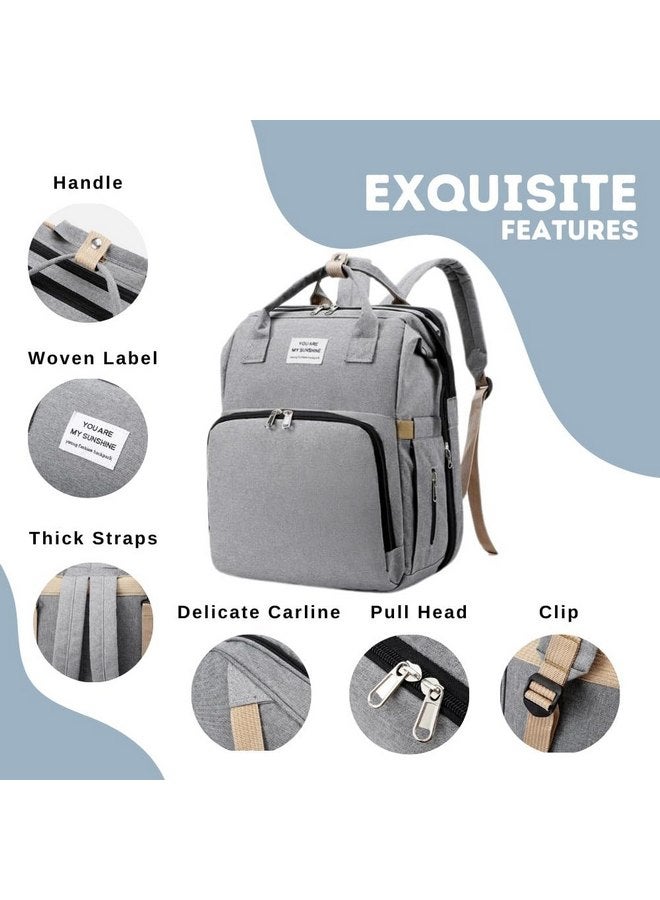 Generic Diaper Bag Backpack - Multifunction Travel Changing Diaper Bags - Convertible Mommy Bag Travel Bag, Waterproof, Large Capacity, Stylish and Durable (Grey), Standard, DB-001 - Image 3