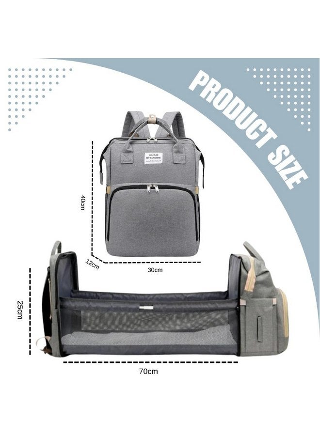 Generic Diaper Bag Backpack - Multifunction Travel Changing Diaper Bags - Convertible Mommy Bag Travel Bag, Waterproof, Large Capacity, Stylish and Durable (Grey), Standard, DB-001 - Image 2