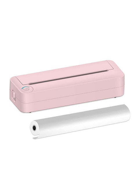 A4 Portable Paper Printer Thermal Printing Wireless BT Connect Compatible with iOS and Android Mobile Photo Printer Support 210mm Wide with 1 A4 Thermal Paper Roll