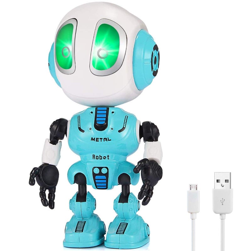 MING YING 66 Talking Robot for Kids Toys - Mini Robot Toys That Repeats What You Say, Robot Toys for 4 5 6 Year Old Girls and Boys, Stocking Stuffers for Boys and Girls (Blue) - Image 1