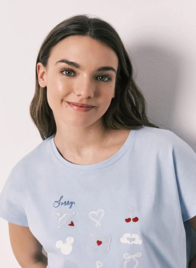 women'secret  Cotton short sleeve long pyjamas MICKEY for Women | Best Price UAE