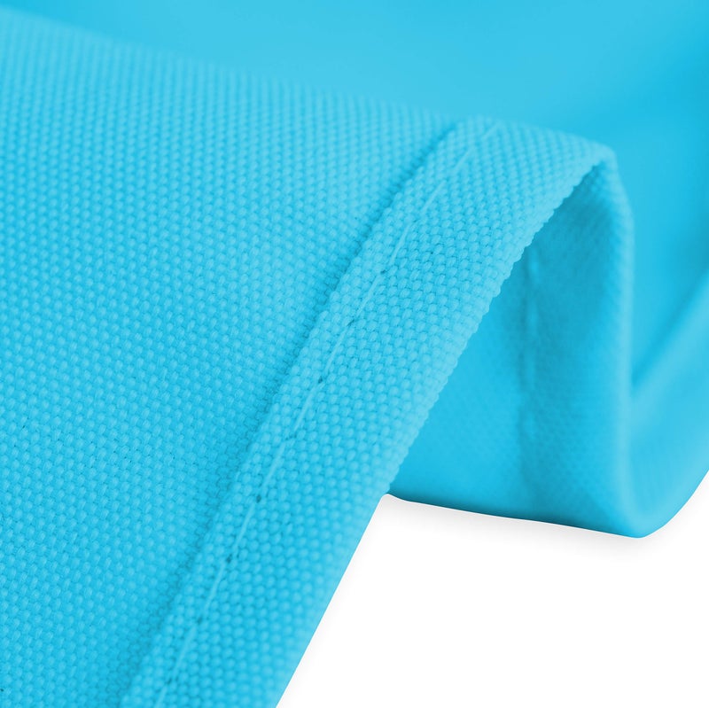 LTC LINENS LinenTablecloth 60-Inch Square Satin Overlay Turquoise - Image 2