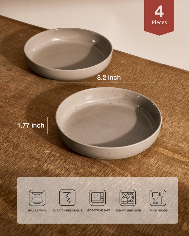 famiware Milkyway 33 oz Bowl Set, Pasta Bowls Set of 4, Salad Bowls Perfect for Your Friend for Housewarming, Thanksgiving, Christmas, Cinnamon Brown - Image 2