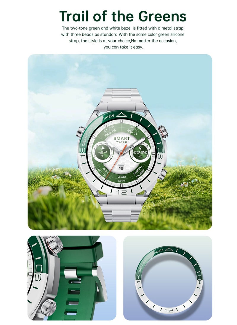 Unisex Bluetooth SmartWatch, Call Information Synchronization, Dial Pad, Support Bluetooth Calls, 1.53-Inch High-Definition Screen Full-Screen Touch, IP67 Waterproof, Magnetic Charging, Sports Health Monitoring, RT SK41