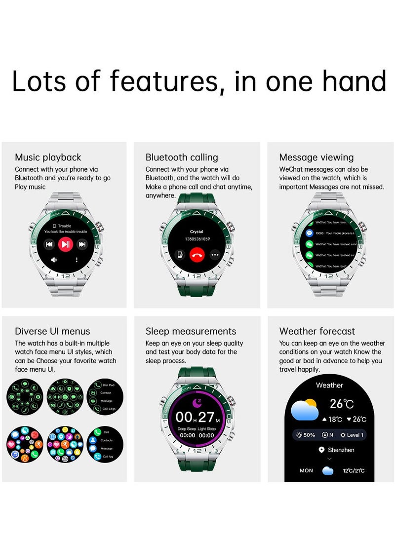 Unisex Bluetooth SmartWatch, Call Information Synchronization, Dial Pad, Support Bluetooth Calls, 1.53-Inch High-Definition Screen Full-Screen Touch, IP67 Waterproof, Magnetic Charging, Sports Health Monitoring, RT SK41