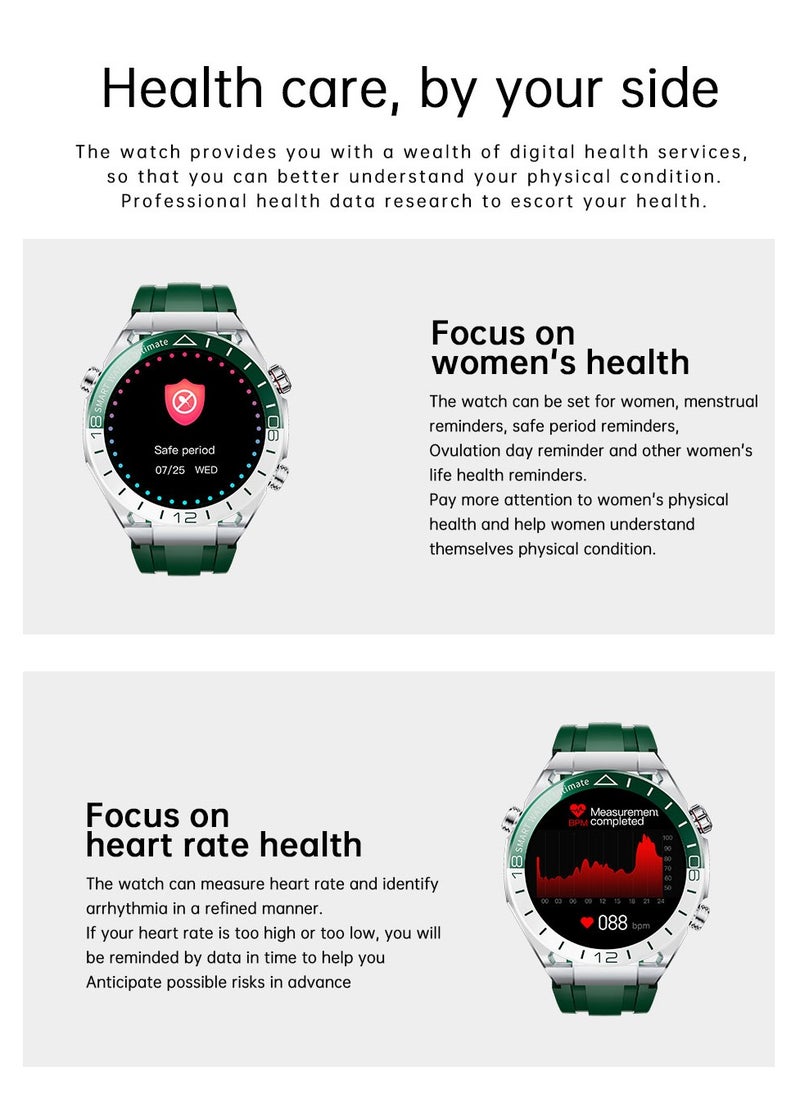 Unisex Bluetooth SmartWatch, Call Information Synchronization, Dial Pad, Support Bluetooth Calls, 1.53-Inch High-Definition Screen Full-Screen Touch, IP67 Waterproof, Magnetic Charging, Sports Health Monitoring, RT SK41