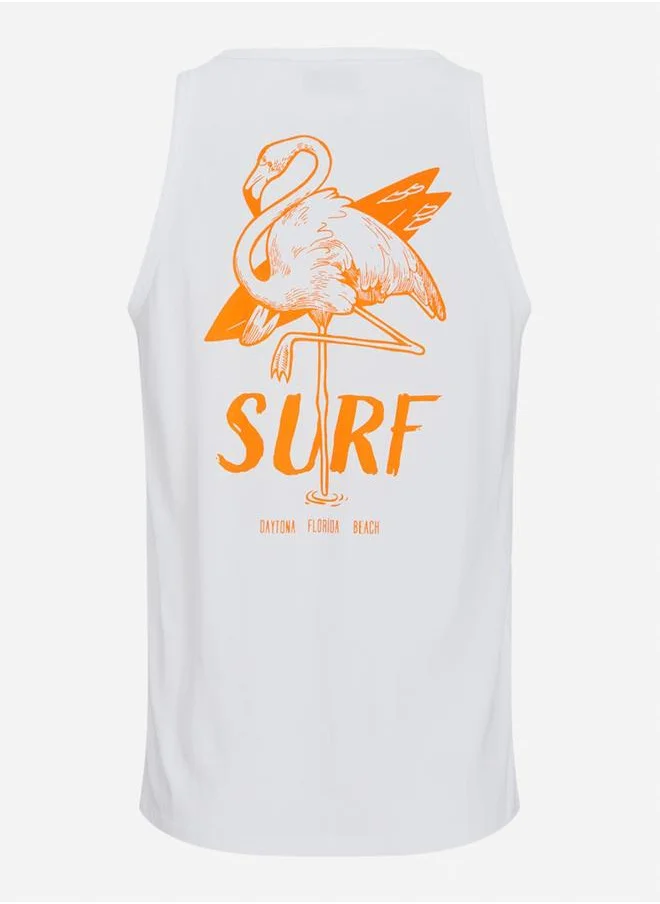 برودكت Produkt Graphic Print Round Neck Tank