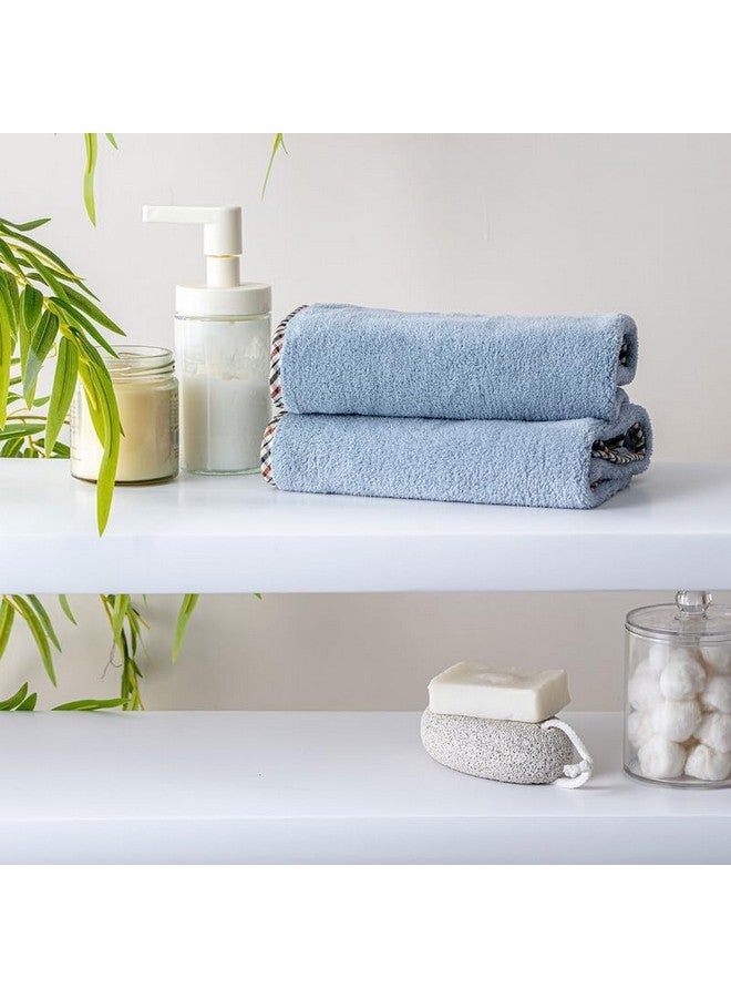 SPREAD SPAIN Microfiber Hand Towels | Set of 2 | Super Soft & Highly Absorbent | 360 GSM | Hand Towel for Gym & Workout Towels | Hanging Loop | 40x60cm (American Denim) - Image 3