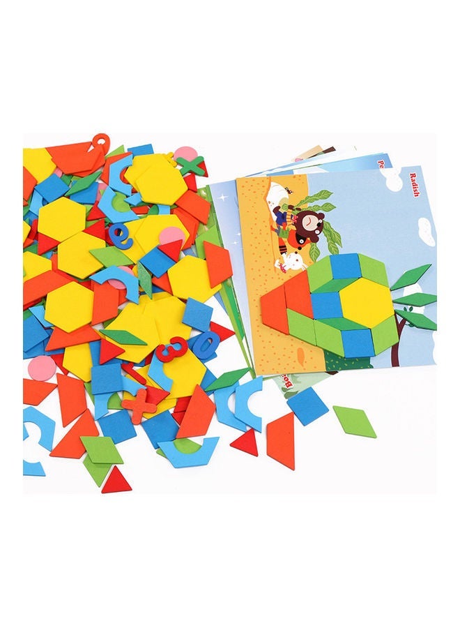 250-Piece Wooden Tangram Geometry Puzzles - Image 5