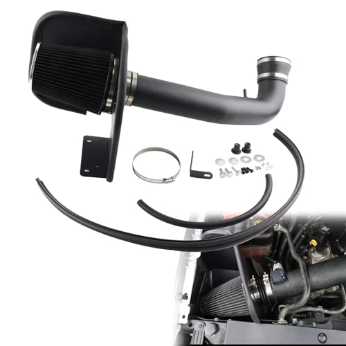 BAGARAATAN Cold Air Intake System & Heat Shield Compatible with 2009-2014 Chevy Silverado GMC Sierra 1500 4.8L/5.3L/6.0L/6.2L V8 High Flow Air Filter Kit, Improved Horsepower & Throttle Response-10543 - Image 1