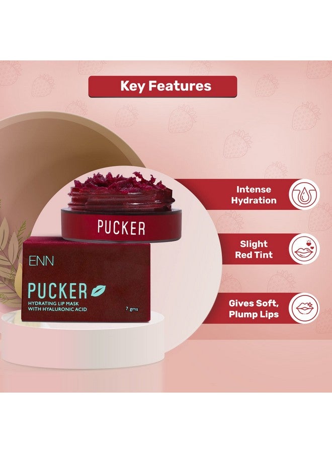 Enn Pucker Hydrating Lip Balm/Mask For Dark Lips, Brightening Dark Lips, Tinted Lip Balm For Women & Men For Dry & Chapped Lips, 7gm - Image 3