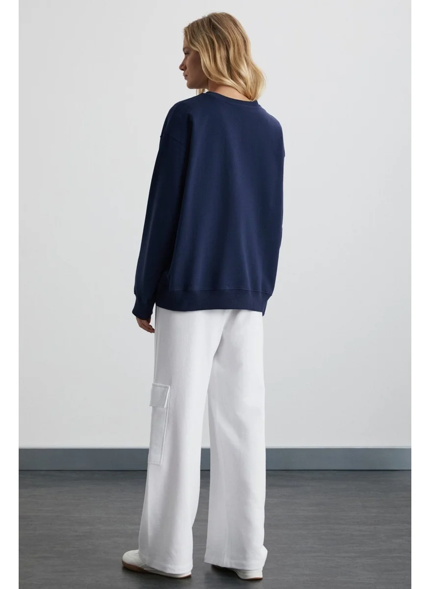 جريميلانج Karıus Women's Navy Blue Sweatshirt