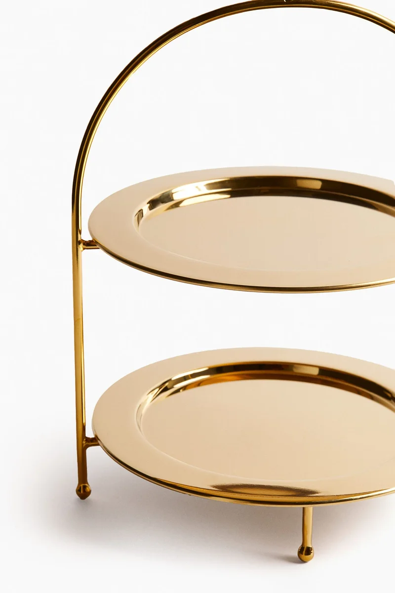 H&M Two-tiered stainless steel cake stand
