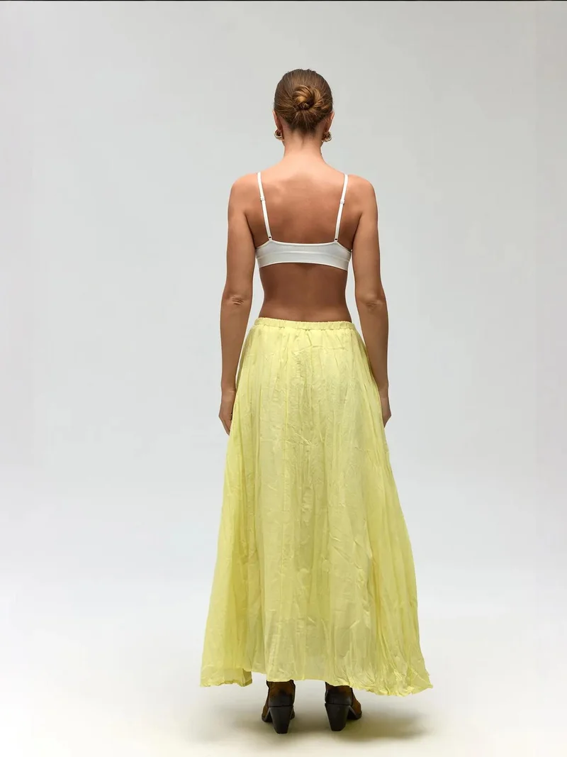 Mai Collection Amber Yellow MAI STUDIOS Jayla Maxi Skirts for Women | Best Price UAE