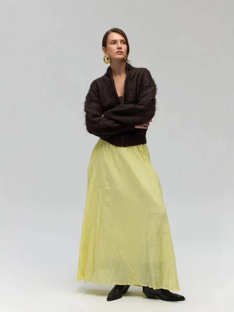Mai Collection Amber Yellow MAI STUDIOS Jayla Maxi Skirts for Women | Best Price UAE