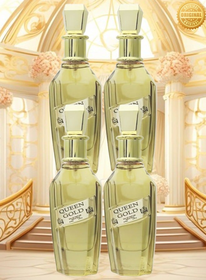 Queen 4 Pieces Queen Gold Perfume EDP 100ML - Image 1