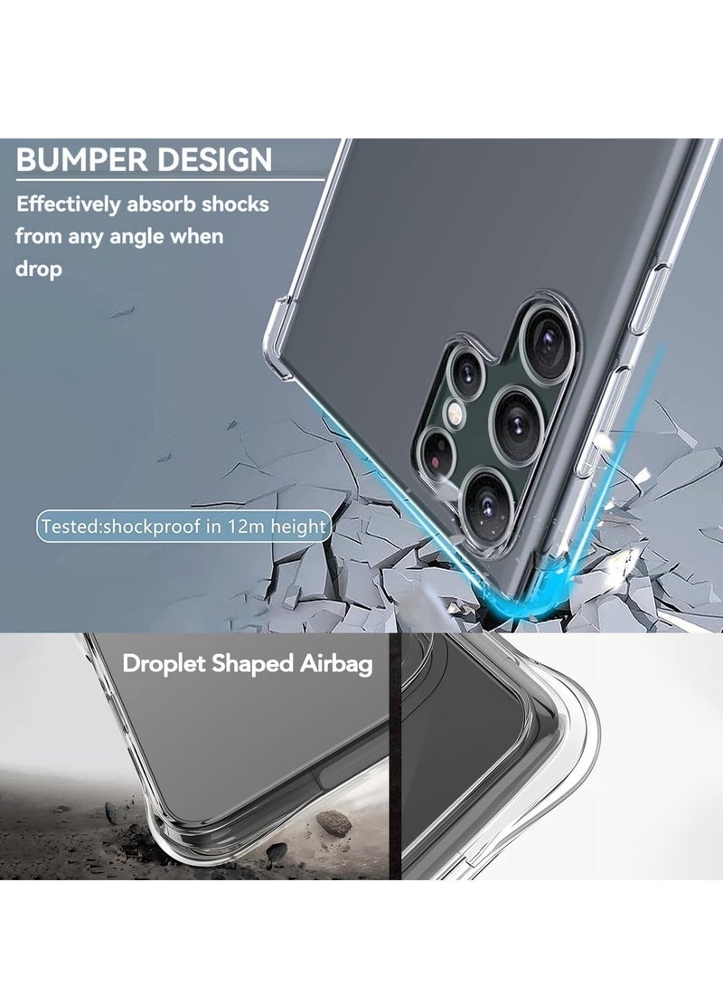 Clear Case for Samsung Galaxy S25 Ultra, Anti-Yellowing, with 4 Corners Shock-Absorption Flexible Clear TPU Rubber Protective Cell Phone Cover - Image 4