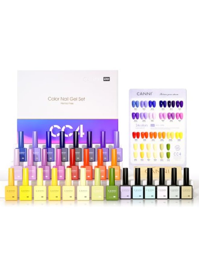 CANNI 30Pcs 9ML Hemafree Gel Nail Polish SetPurple Gel Polish Yellow Red Orange Green Dark Purple Gel Polish Kit Color Soak Off LED Nail Art Starter Manicure Salon DIY at Home - Image 1