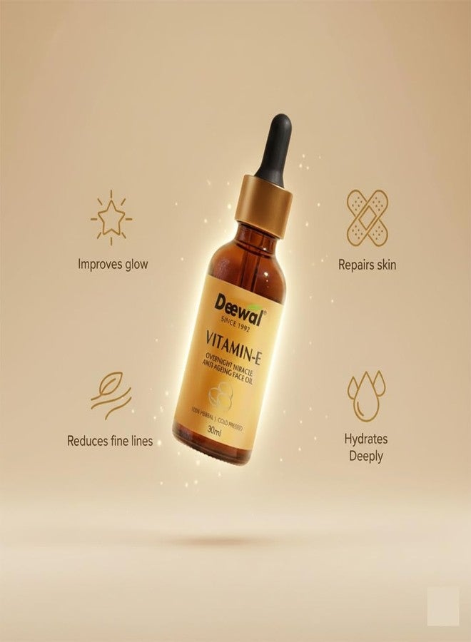 Deewal Vitamin E Face Oil | Anti-Aging & Brightening Face Oil for Glowing Skin | Cold-Pressed Oils for Skin Radiance & Dullness Removal | Face Oil for Men & Women - 100% Natural - Image 5