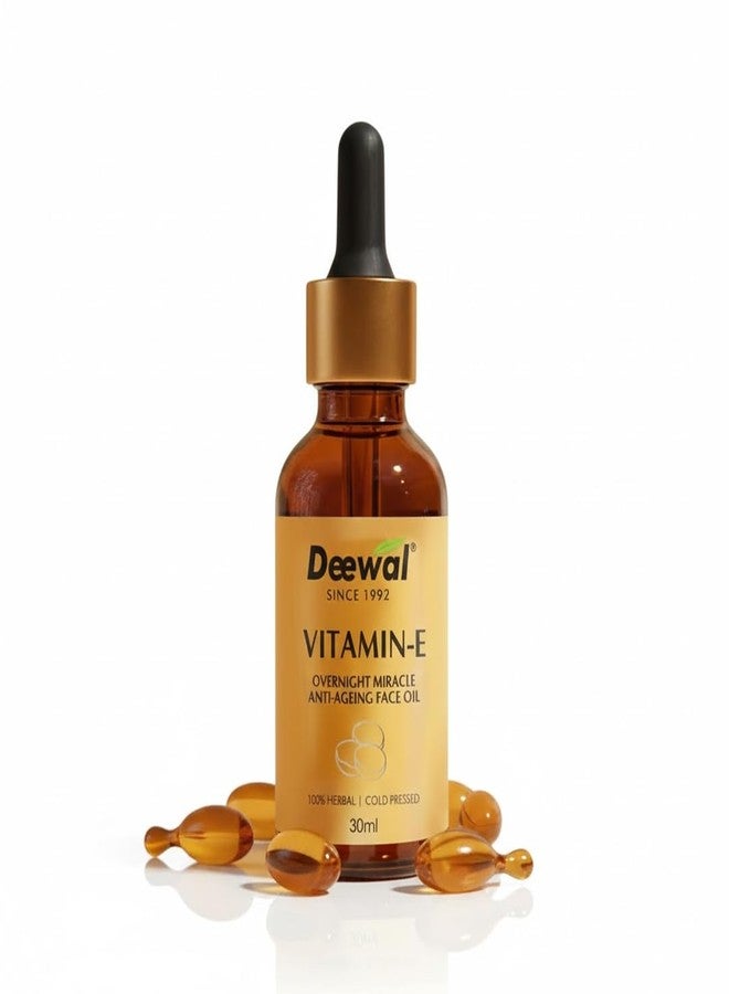Deewal Vitamin E Face Oil | Anti-Aging & Brightening Face Oil for Glowing Skin | Cold-Pressed Oils for Skin Radiance & Dullness Removal | Face Oil for Men & Women - 100% Natural - Image 1