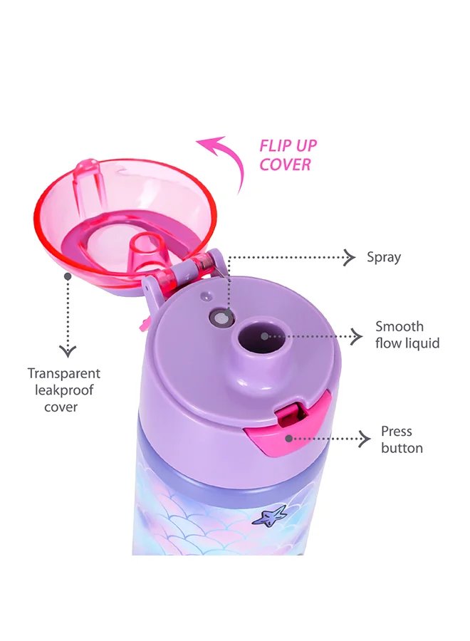 Eazy Kids Pink Eazy Kids Insulated SS Water Bottle w/Spray Mermaid - 640ml  | Best Price UAE