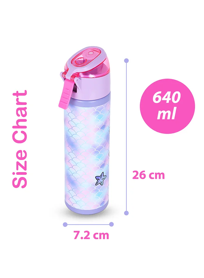 Eazy Kids Pink Eazy Kids Insulated SS Water Bottle w/Spray Mermaid - 640ml  | Best Price UAE