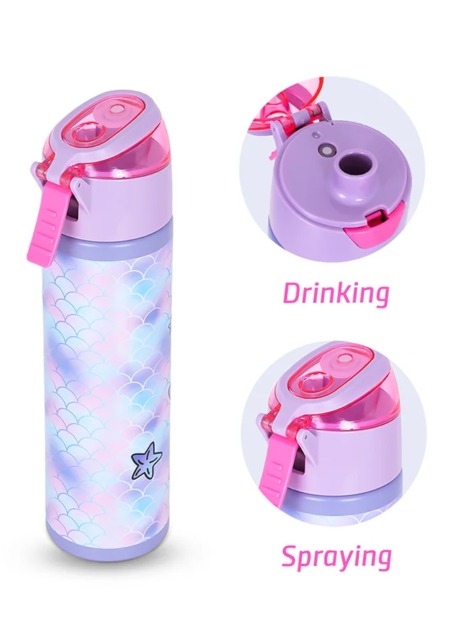 Eazy Kids Pink Eazy Kids Insulated SS Water Bottle w/Spray Mermaid - 640ml  | Best Price UAE