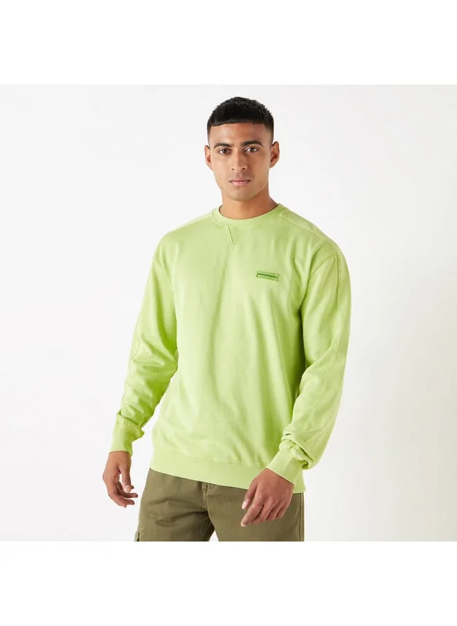 Lee Cooper Lee Cooper Solid Sweatshirt with Crew Neck and Long Sleeves